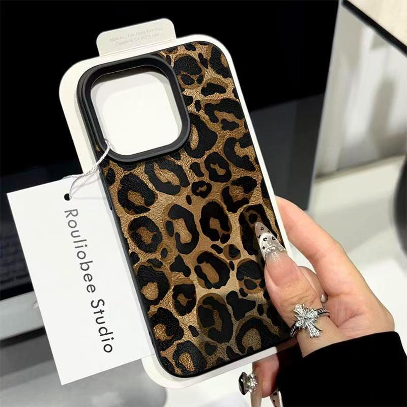 Apple Iphone 15 Pro Max - INS Brown Leopard Print Phone Case