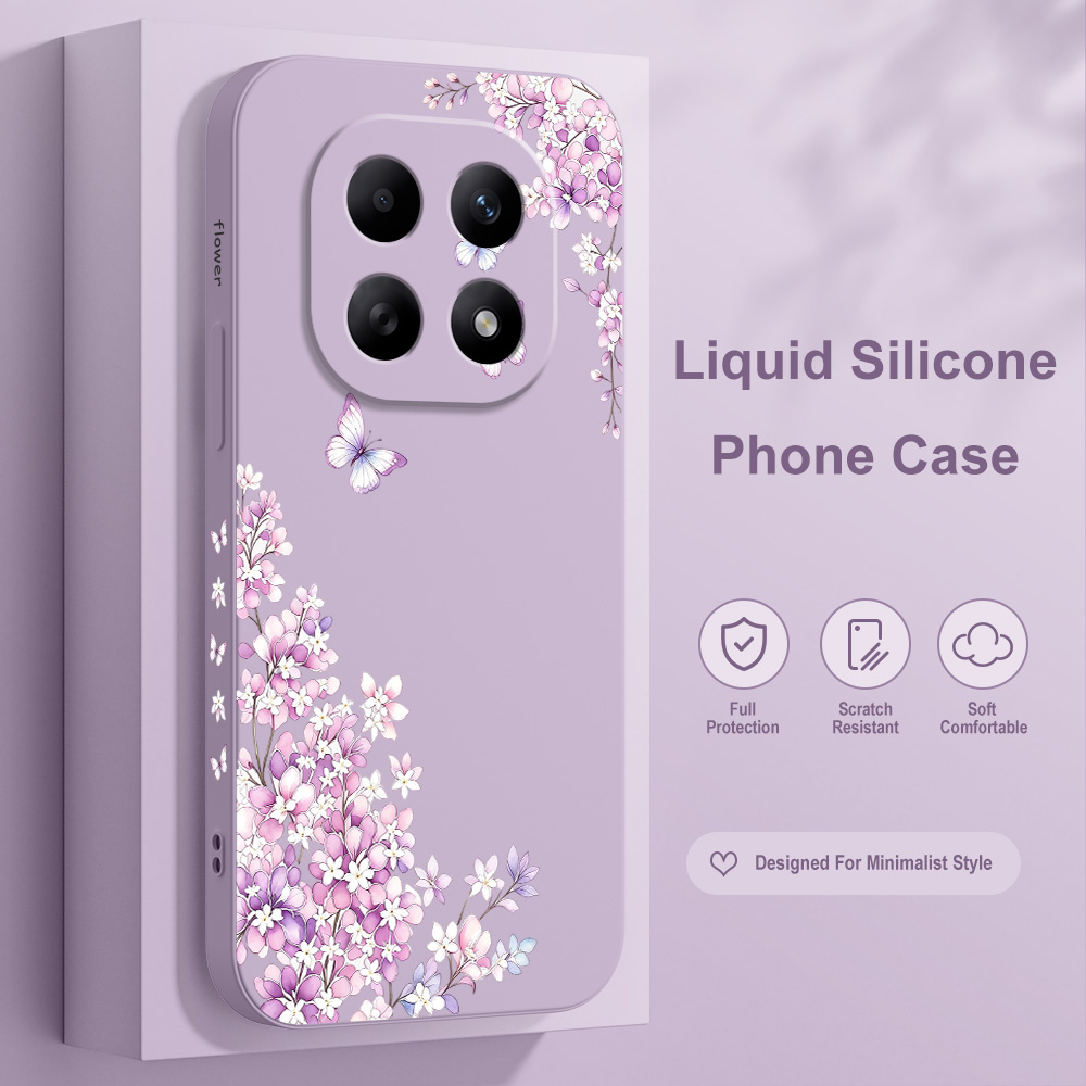 Violet Floral Phone Case For X - đánh giá và giá Xiaomi Redmi Note 14