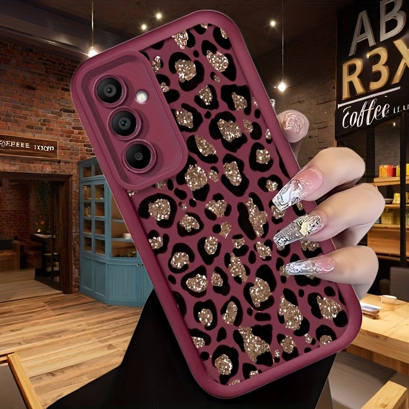 Glitter Leopard Print Silicone - đánh giá và giá Samsung Galaxy A55